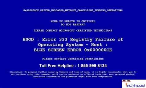Solved Bsod Error 333 Registry Failure Windows Code Issue