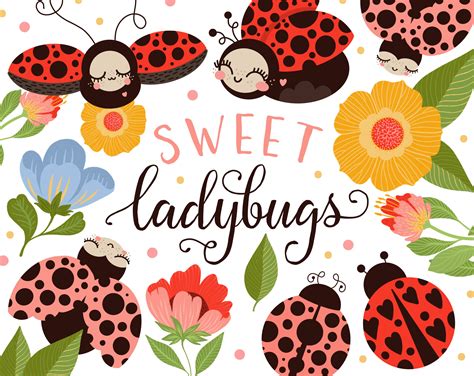 Ladybug Clipart Images Cute Ladybug Clip Art Digital Etsy