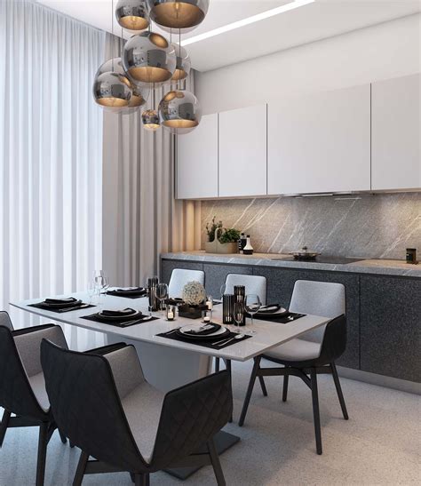 A Simple Modern Apartment In Moscow Dining Room Combo Kitchen