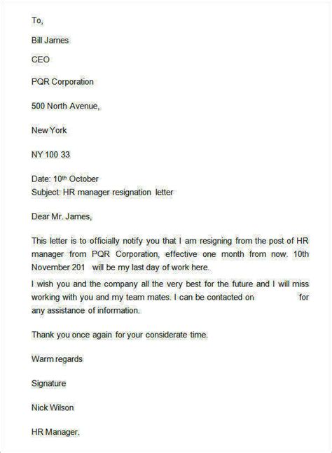 sample  weeks notice letter templates  ms word