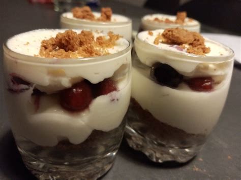 Verrine ricotta mascarpone express fruits rouges