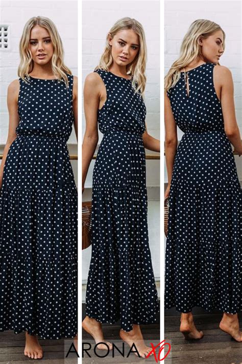 this navy polka dot maxi dress is a must have if you love polka dots it s one of the most be