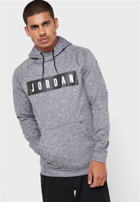 Buy Jordan Grey Jordan 23 Alpha Therma Fleece Hoodie For Men In Dubai