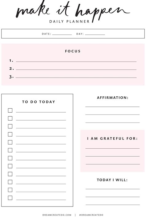 Best Put In Frame To Be Reusable Daily Affirmations Planner