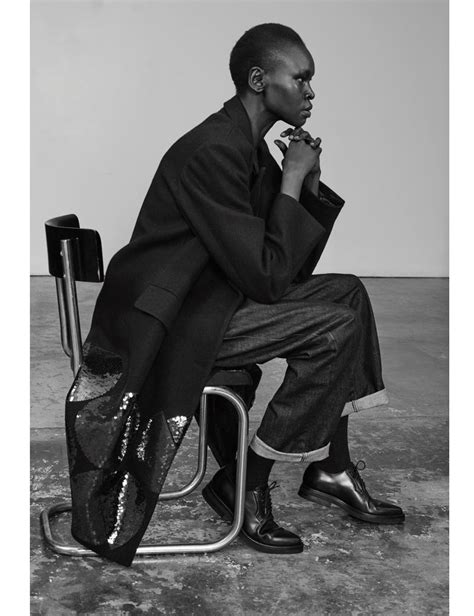 editorials alek wek and karly loyce wear dries van noten for another magazine superselected