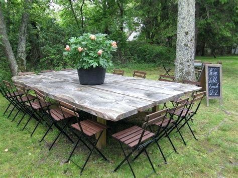 Rustic Outdoor Dining Table Narrow Patio Modern Ideas Log