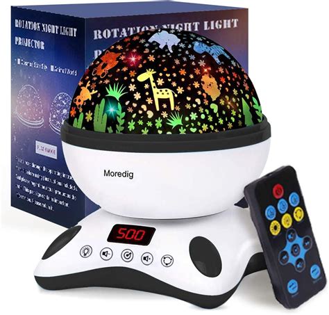 Moredig Night Light Projector Remote Control And Timer Design Rotating