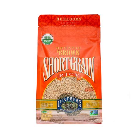 Lundberg Farms Organic Brown Short Grain Rice 32 Oz Bag Short Grain