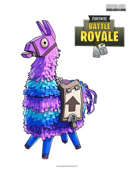 They are all just so cute and lovable. Fortnite Llama Coloring Page | Llama drawing, Coloring ...