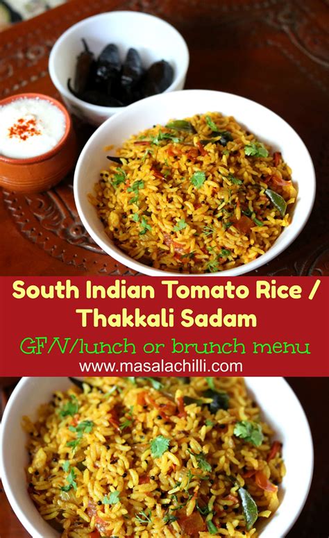 South Indian Tomato Rice Thakkali Sadam Recipe Vegetarian Recipes
