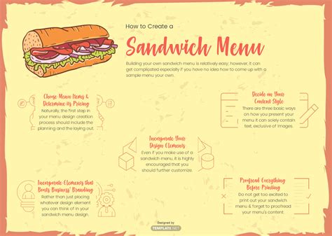 Sandwich Menu Templates 11 Designs Free Downloads