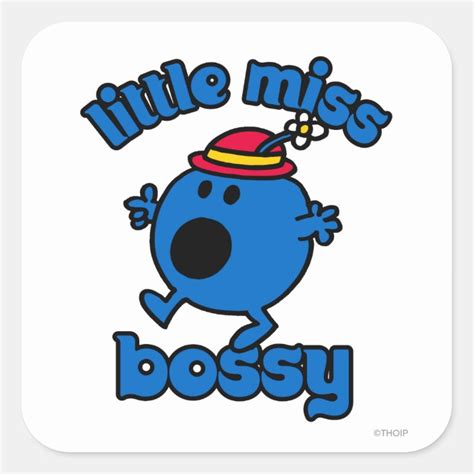 Little Miss Bossy On The Move Square Sticker