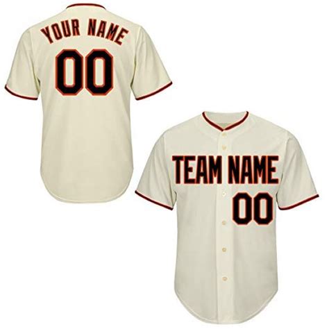 Custom Baseball Jersey Embroidered Your Names And Numbers Cream