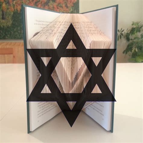 Star Of David Folded Book Pattern Etsy