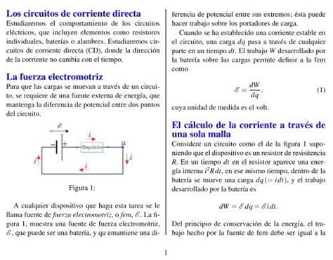 Los Circuitos De Corriente Directa La Fuerza Electromotriz El Depa