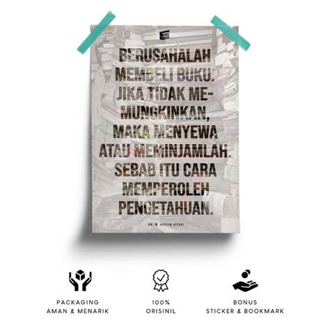 Jual Poster Pembaca Kutipan Kh M Hasyim Asyari Di Lapak