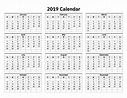 2018 2019 2020 Calendar Printable Template