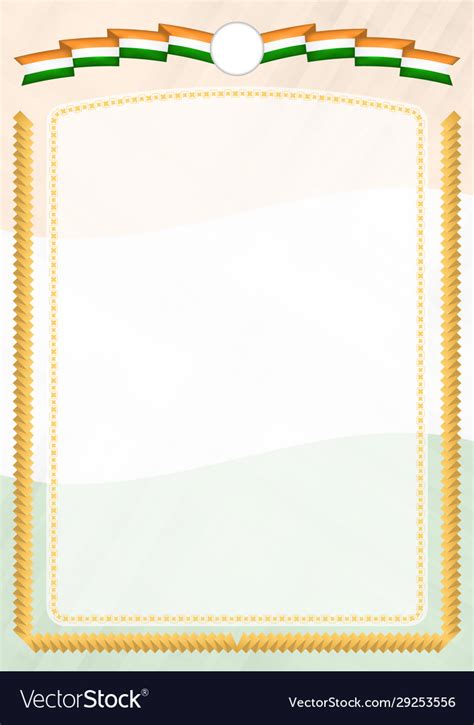 Border Made With India National Flag Royalty Free Vector