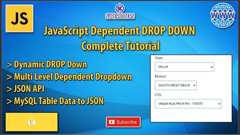 javascript and php mysql multiple dynamic dependent drop down list ajax fetch api html drop