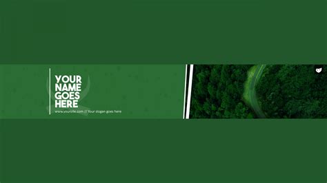 Free Green Youtube Banner Template 5ergiveaways