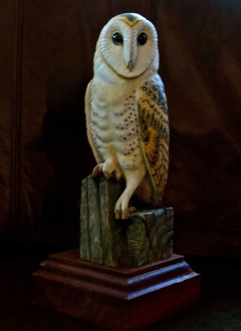 Barn Owl Wood Carving By Gerard Fuentes Barn Owl Carving Wood Carving