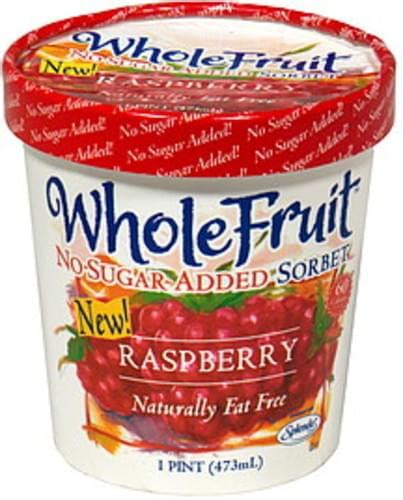 Whole Fruit No Sugar Added Raspberry Sorbet 16 Oz Nutrition