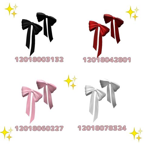 Bows Roblox Codes Roblox Roblox Two Color Hair Bow Clips Multiple