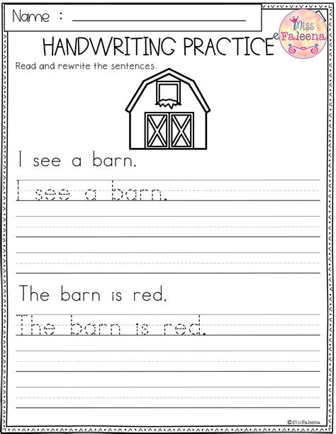 First Grade Writing Made Easy Printable Worksheets For Practice