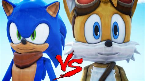 Sonic Vs Tails Great Battle Youtube