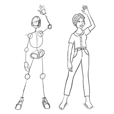 How To Draw A Person Standing Step By Step