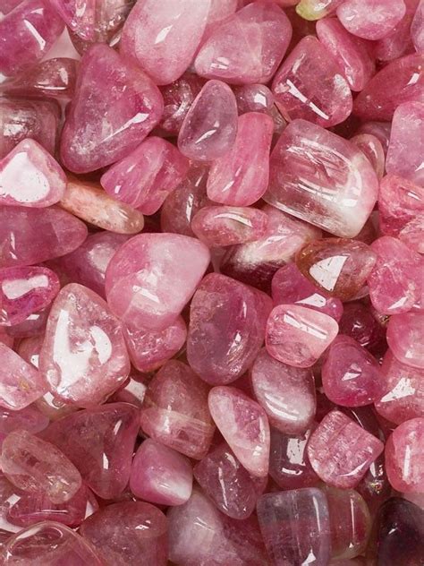 Pink Tourmaline Tumbled Stones Crystals Pink Tourmaline Crystals