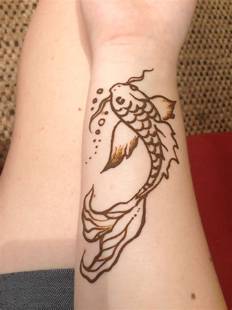 Koi Henna On Arm Henna Ink Henna Tattoo Hand Henna Tattoo Designs
