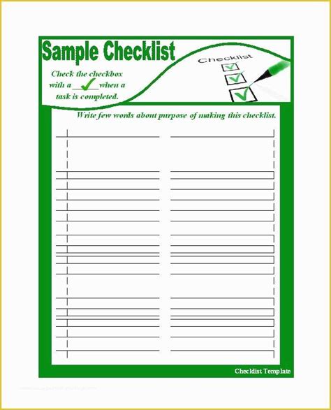 25 Checklist Templates Amp Examples In Apple Pages Examples Riset