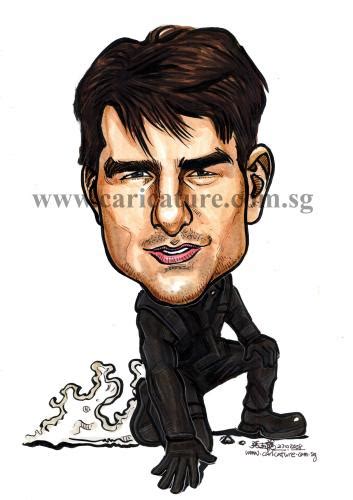 Celebrity Caricature Tom Cruise By Jit Famous People Cartoon Toonpool