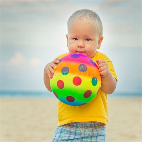 Baby With Ball Stock Photo Image Of Outdoor Happiness 46985604