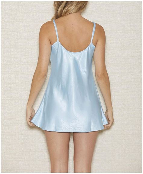 Icollection Womens Ultra Soft Satin Chemise With Adjustable Straps
