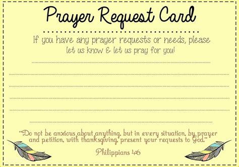 Free Prayer Request Card Templates Of Prayer Request Card Idea Mops