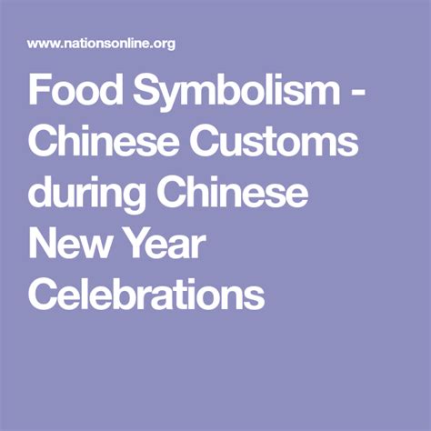Food Symbolism Chinese Customs During Chinese New Year Celebrations