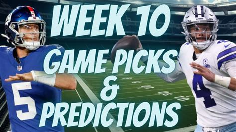 Nfl Week 10 Predictions And Picks Espn Pickem Week 10 Week10picks