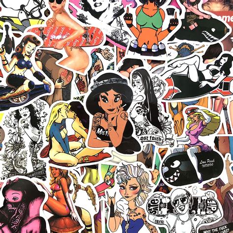 Buy Sexy Girls Sticker Pack 52pcs Anime Sticker Sex Girl Sticker Pack Beauty Laptop Sticker Bomb