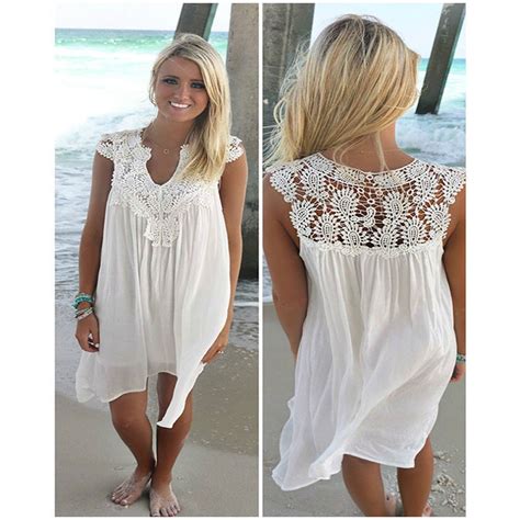 Plus Size Beach Cover Up Women Summer Hollow Out Lace Bikini Coverups