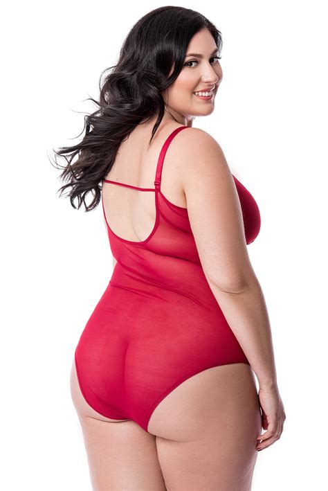 See Through Lingerie Plus Size Cherry Lace Plus Size Body Suit Sexy Lingerie Cherry Lace Teddy