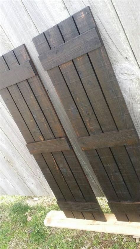 Set Of 6 Board N Batten Style Rustic Cedar Shutters For Exterior Use