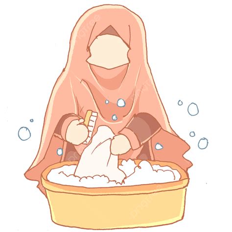 Mujer Musulmana Lavando Ropa Png Musulmán Ama De Casa Islam Png Y