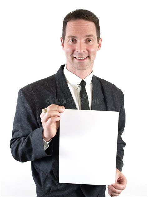 Man Holding Sign Stock Image Image Of Businessman Sign 7414709