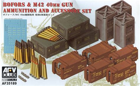 Afv Club 35189 135 Bofors And M42 Gun Ammunition And Accesory Set