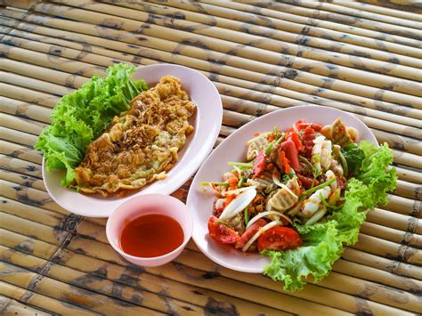 Fotoğraf Taylandlı baharatlı mutfak Gıda sebze Acı biber salata