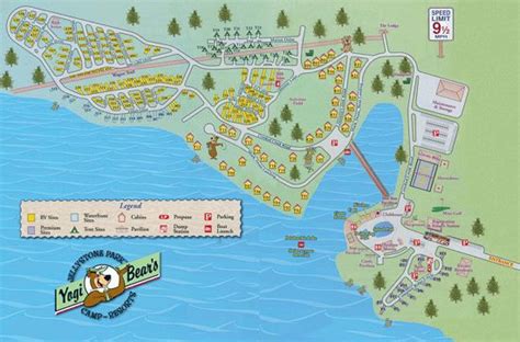 Wrapped around milltown park is a paved walking trail. Yogi on the Lake Site Map | Yogi on the Lake | Pinterest ...