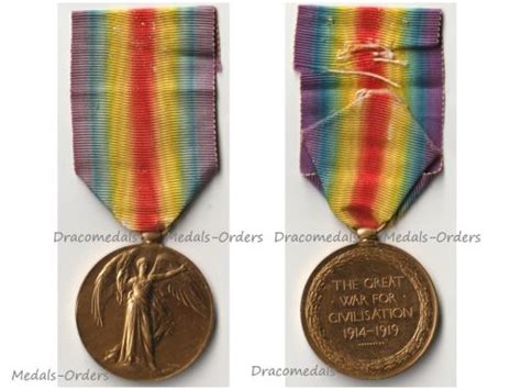 Britain Ww1 Victory Interallied Military Medal King Edwards Horse