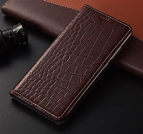 Ym08 Genuine Leather Magnetic Flip Phone Case For Huawei Mate Rs Phone